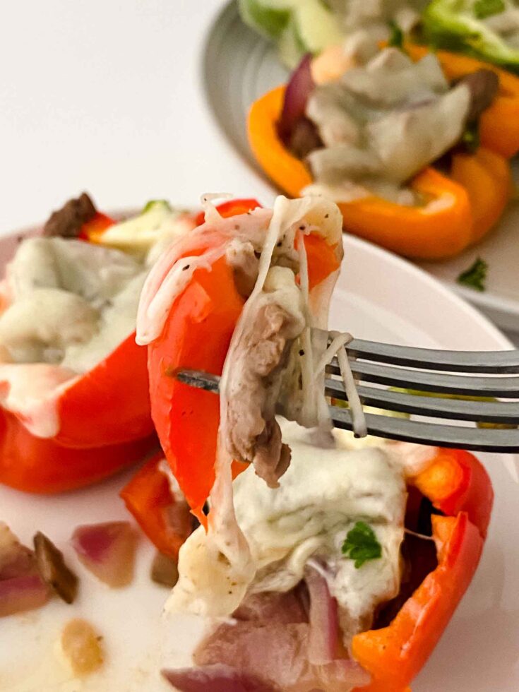 Easy Philly Cheesesteak Stuffed Peppers