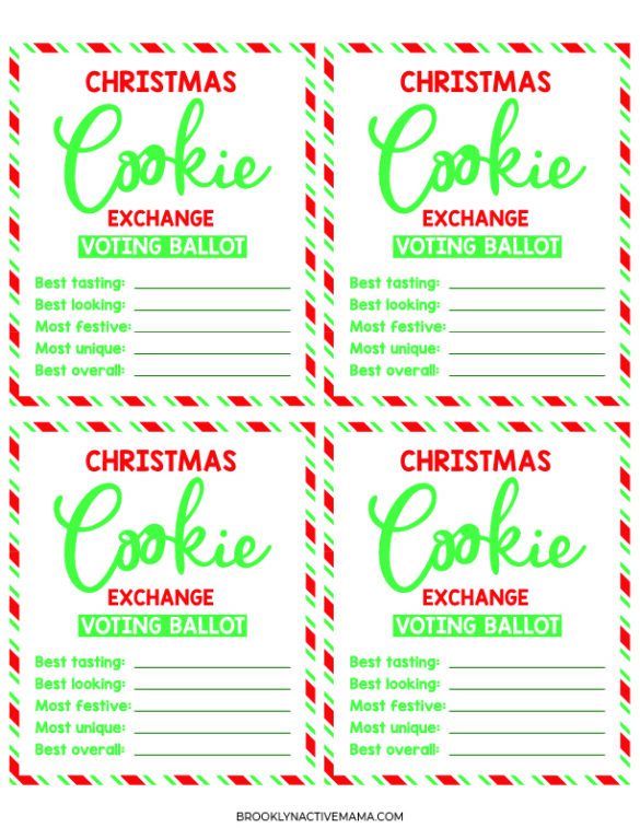 Free Printable Christmas Cookie Exchange Party Kit
