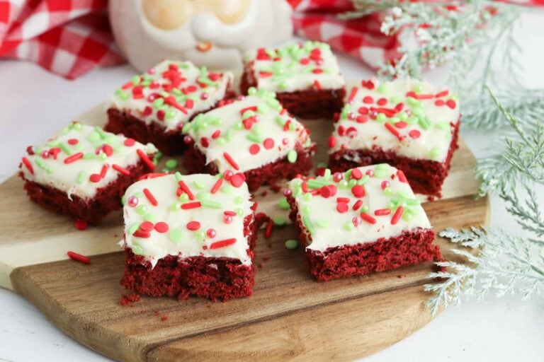 Christmas Red Velvet Cake Mix Cookie Bars
