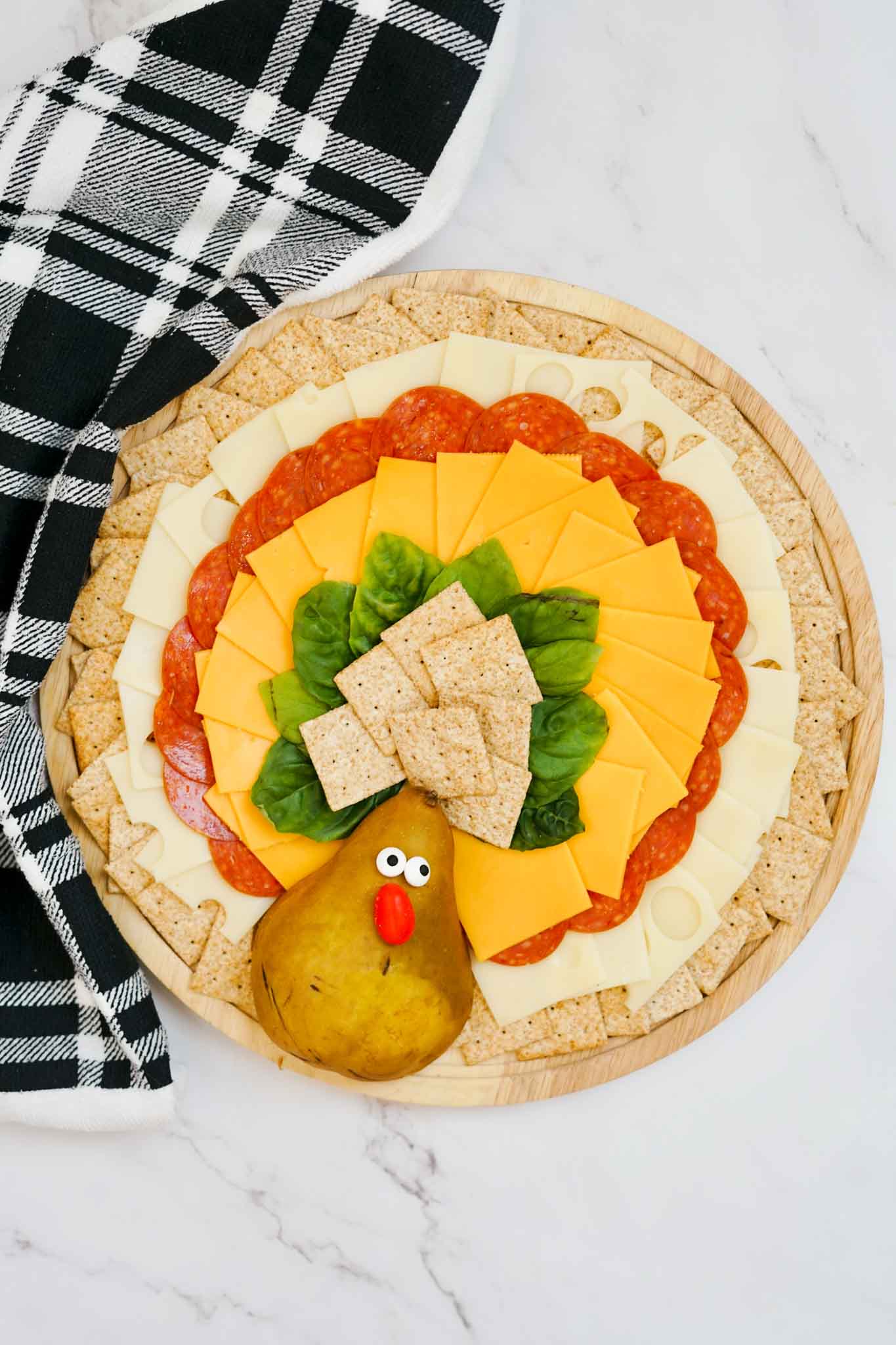 Easy Thanksgiving Turkey Cheese Plate For Appetizers