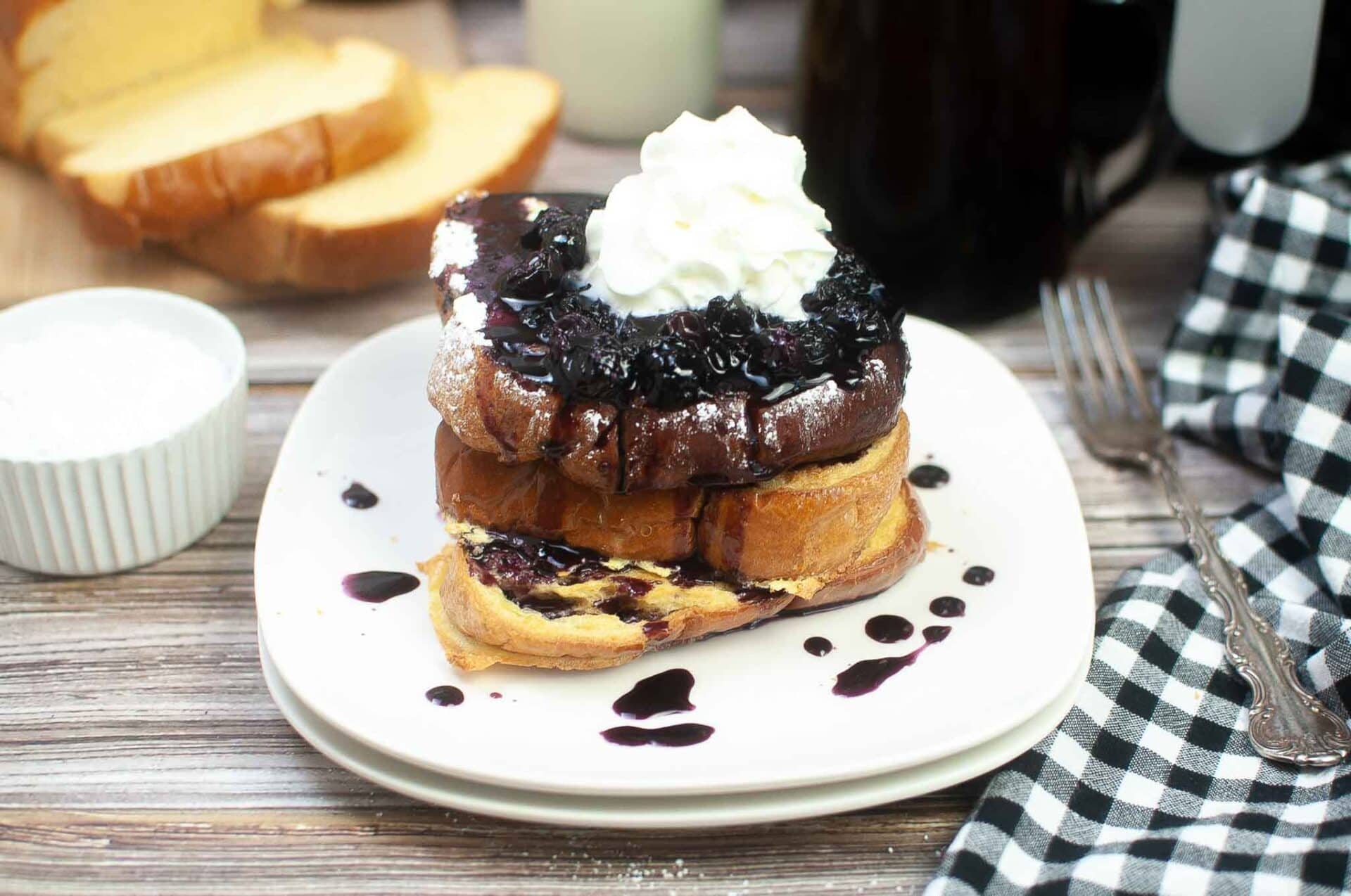 The Best Air Fryer Blueberry French Toast