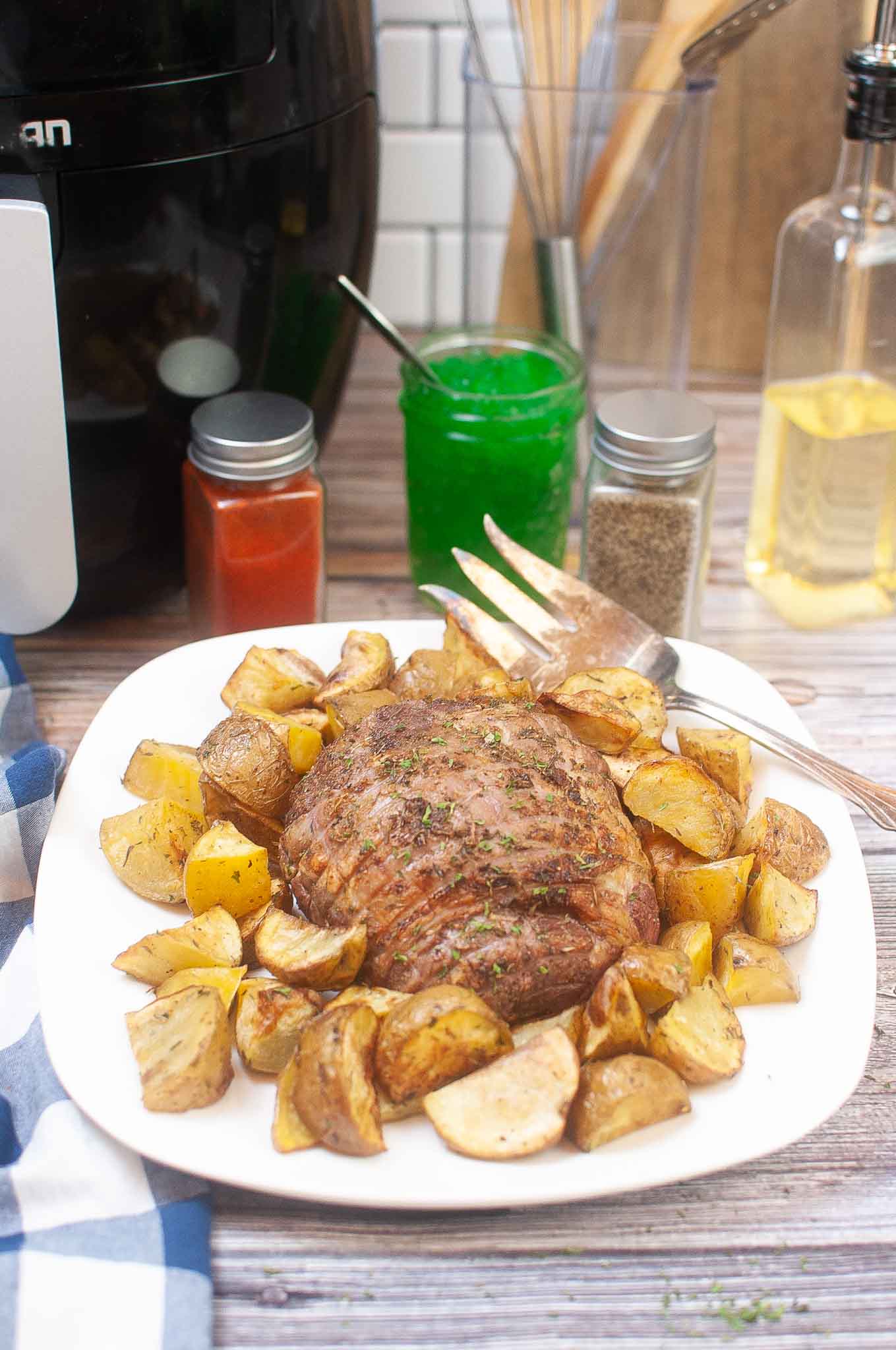 Easy Air Fryer Roasted Lamb and Potatoes
