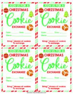 Free Printable Cookie Exchange Invitations Games Decor