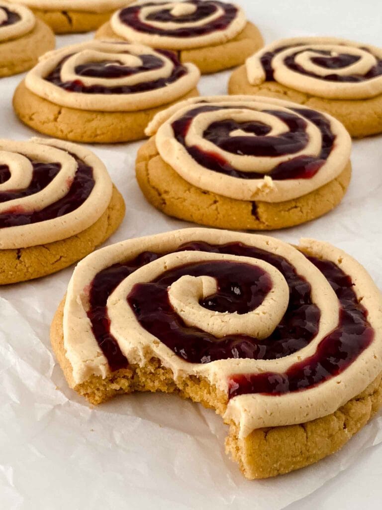 Crumbl Peanut Butter and Jelly Cookies