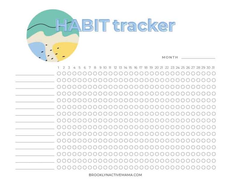 Free Habit Tracker Printable To Keep Track Of Your Progress