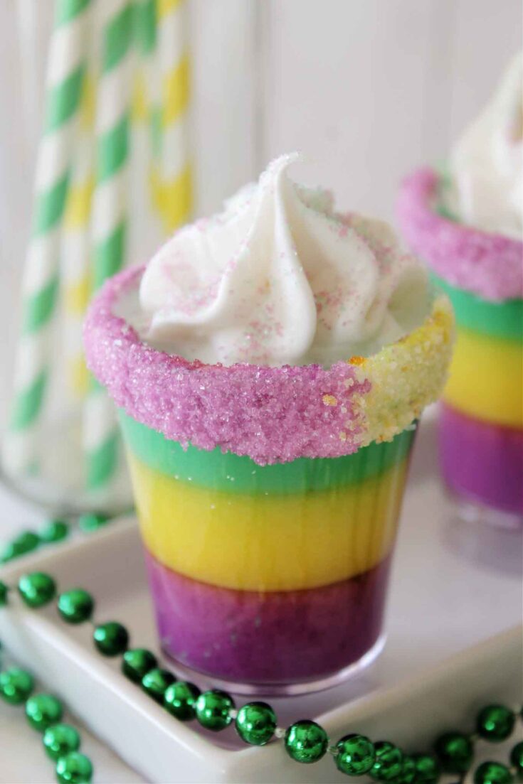 Easy Mardi Gras Jello Shots