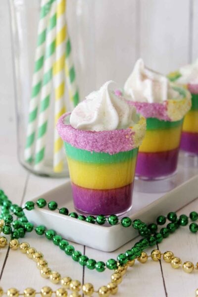 Easy Mardi Gras Jello Shots
