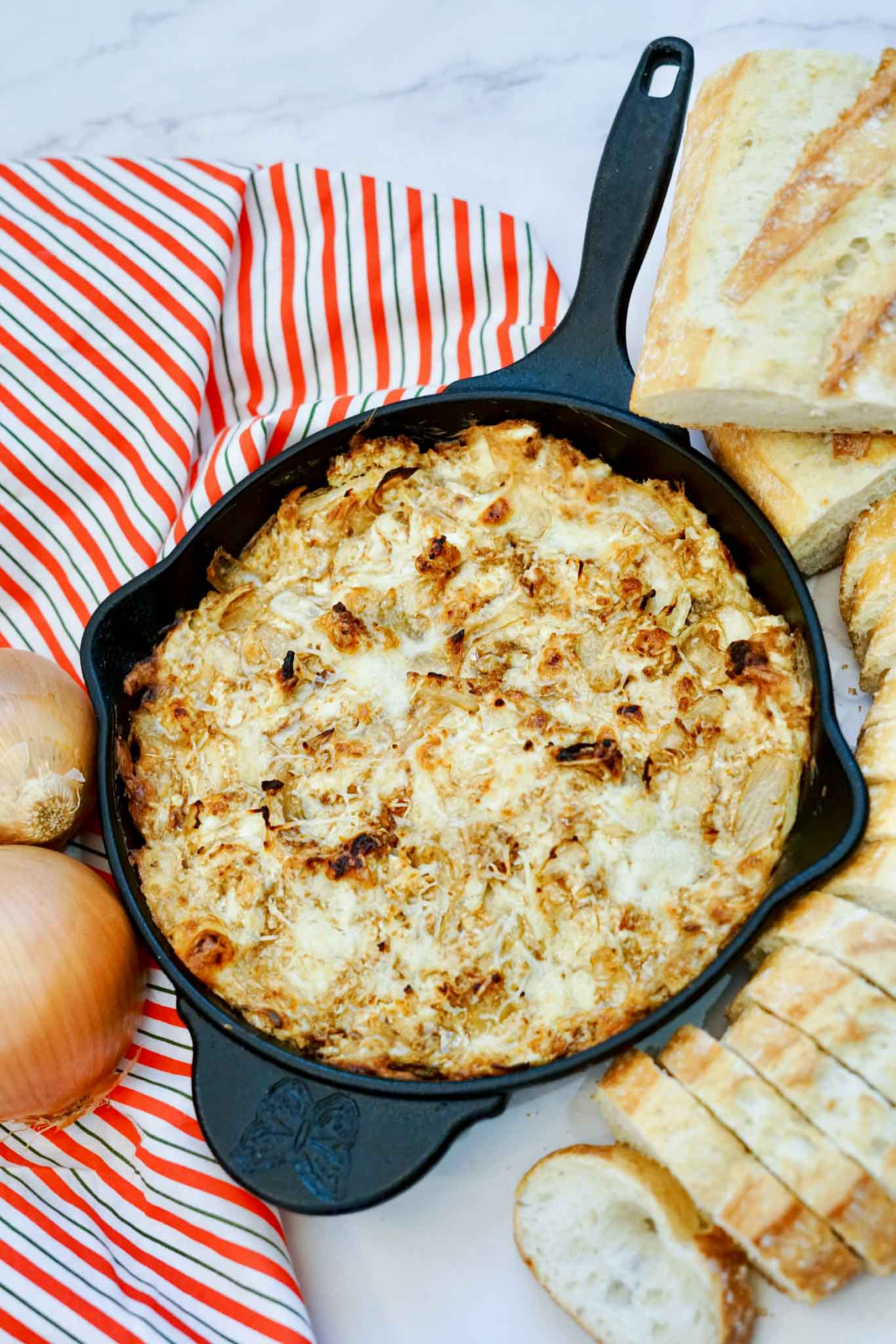 The Most Delicious Oven Baked French Onion Dip