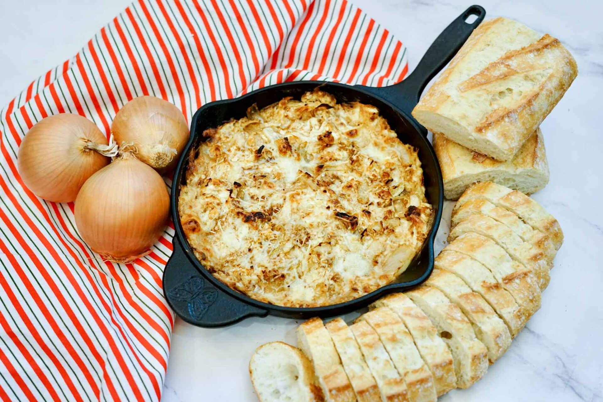 The Most Delicious Oven Baked French Onion Dip