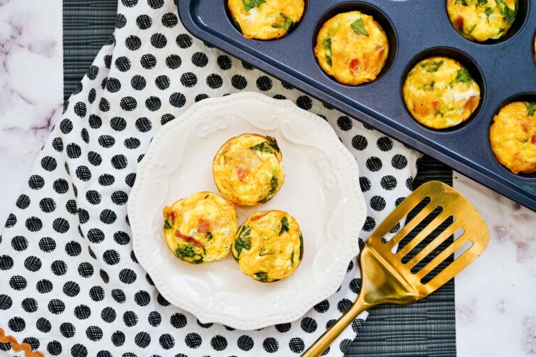Spinach Cheese and Bacon Egg Bites