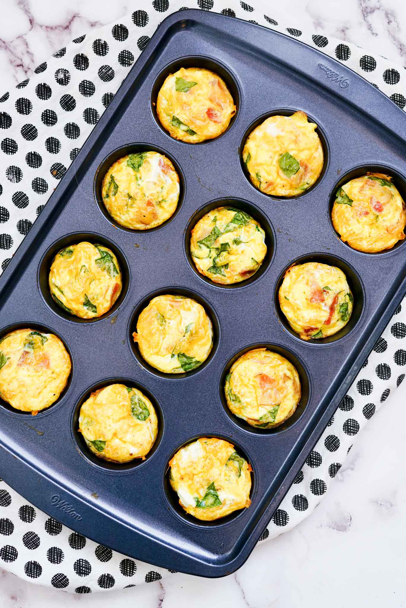 Spinach Cheese and Bacon Egg Bites
