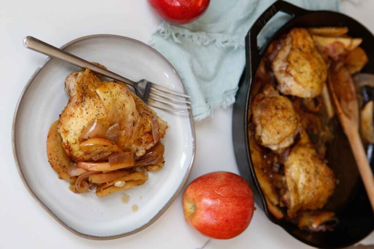 Apple Chicken Thighs Cast Iron Skillet Recipe