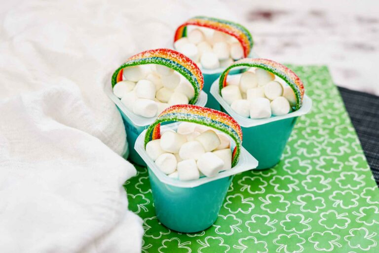St. Patrick’s Day Rainbow Pudding Cups