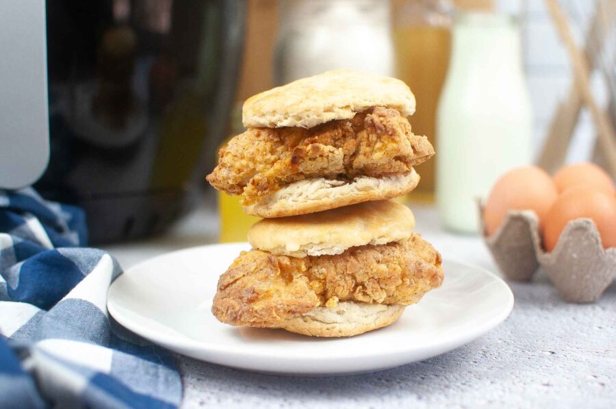 Easy Air Fryer Copycat Chick-Fil-A Chicken Biscuits 