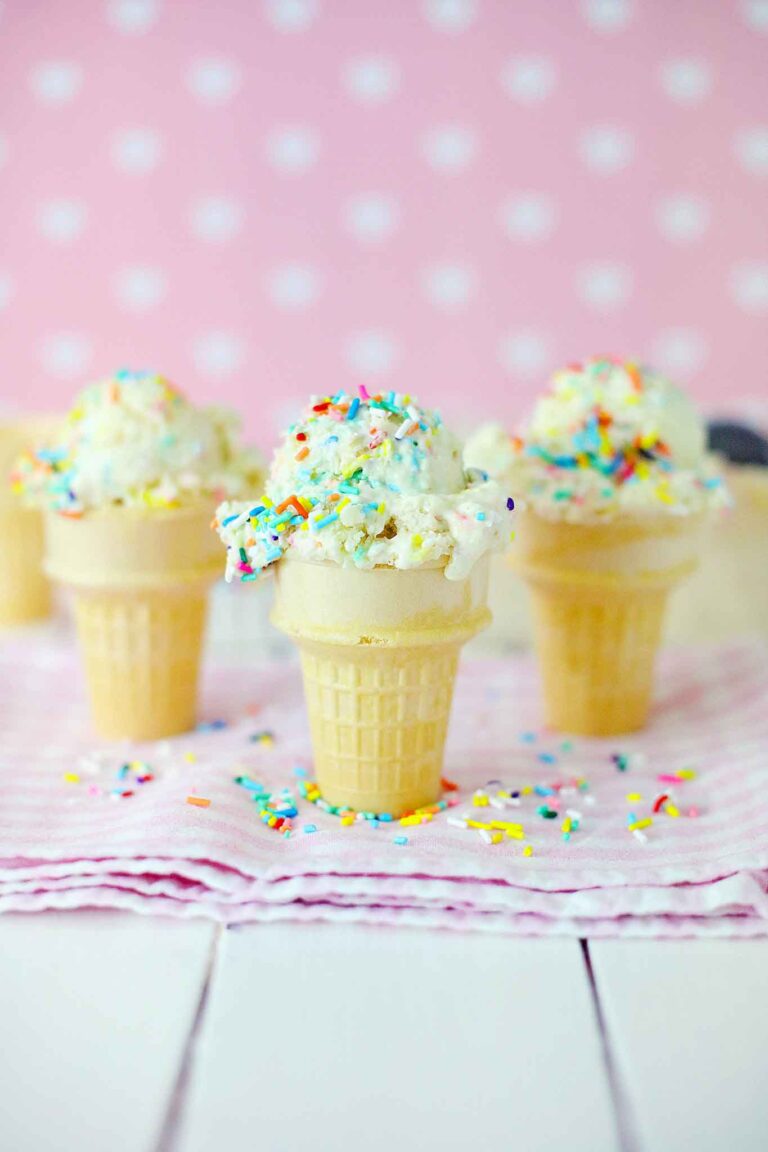 Super Easy Homemade Birthday Cake Ice Cream Recipe
