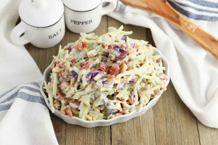 How To Make Easy Creamy Broccoli Slaw In Minutes