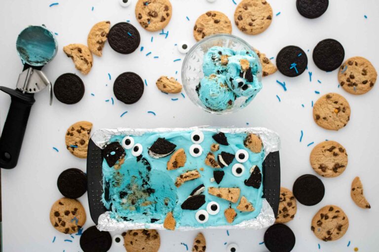 Homemade No-Churn Cookie Monster Ice Cream Recipe