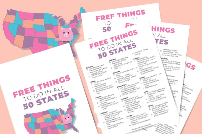 Free Things To Do In All 50 States – Free Printable
