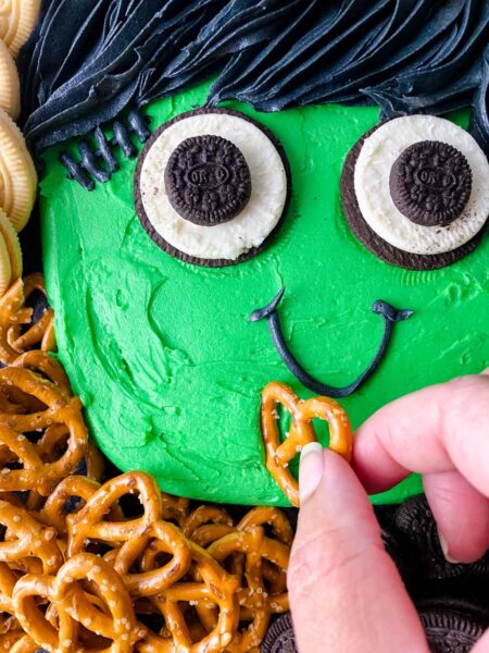 Baby Frankenstein Halloween Buttercream Dessert Board