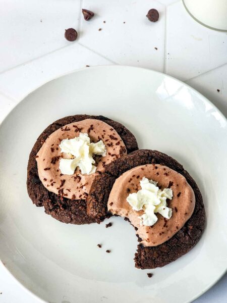 French Silk Pie Cookies Recipe on white plate