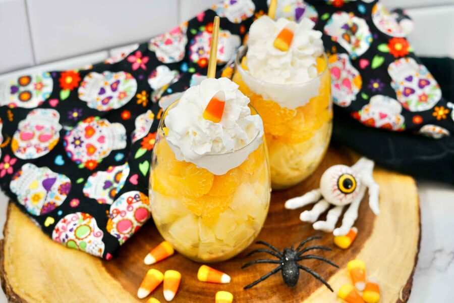 Healthy Fresh Halloween Fruit Cup Snack Recipe