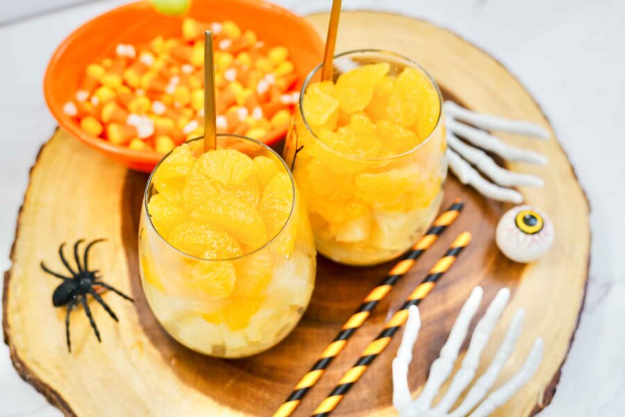 Healthy Fresh Halloween Fruit Cup Snack Recipe