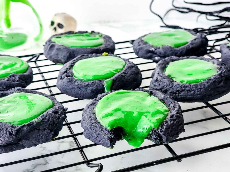Halloween Slime Cookies before baking