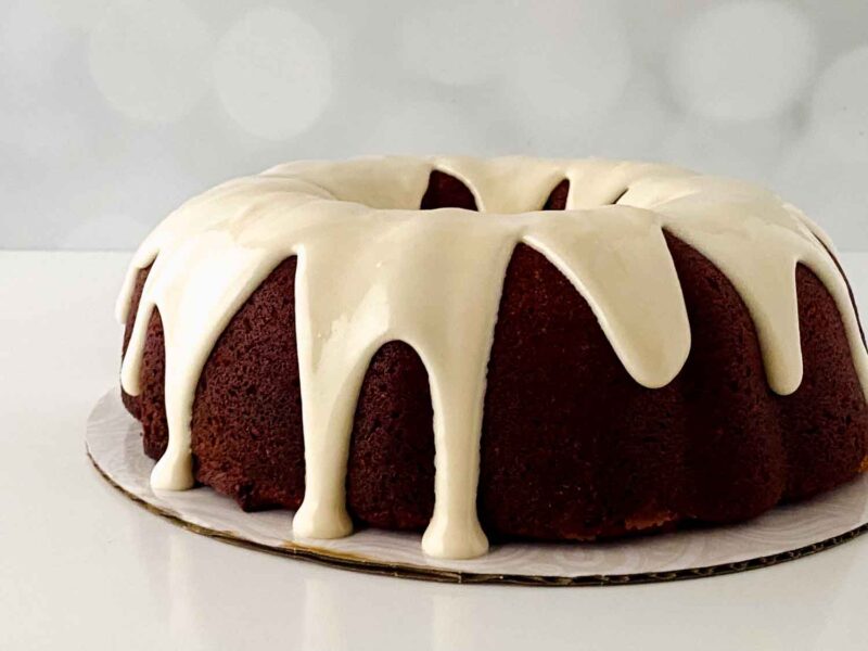 Red Velvet Pound Cake Recipe With Cream Cheese Glaze