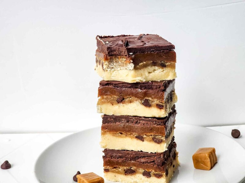 Easy Twix Cookie Dough Bars