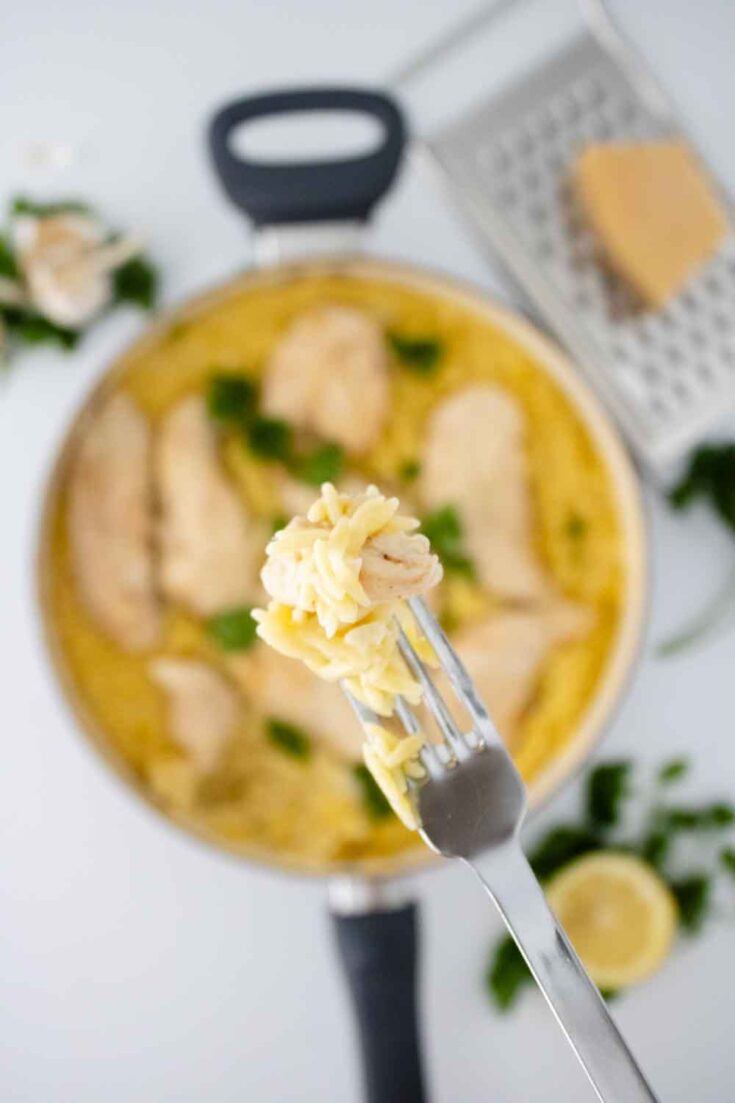 Amazing One Pot Lemon Chicken Orzo Pasta