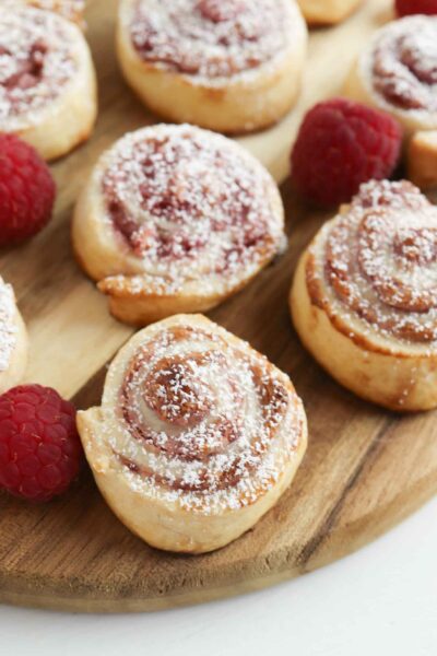 raspberry pastry pinwheels
