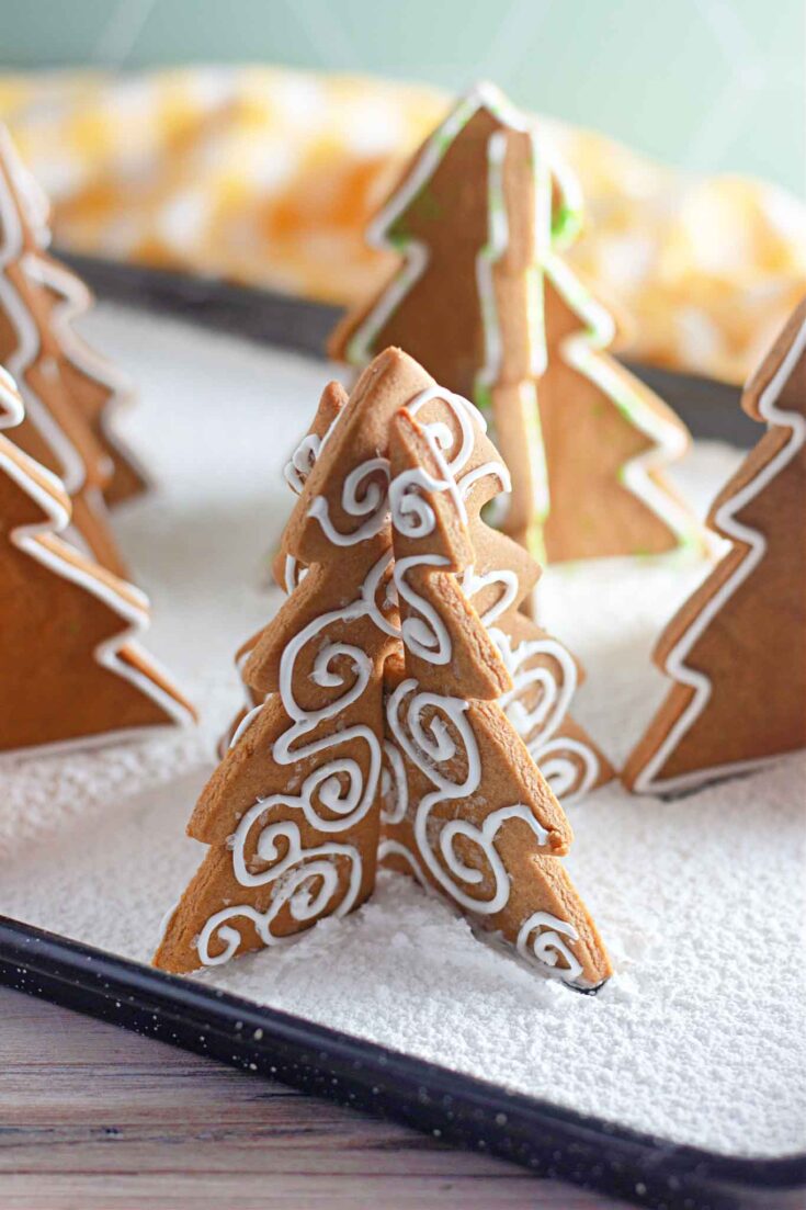 3D Gingerbread Christmas Tree Cookies