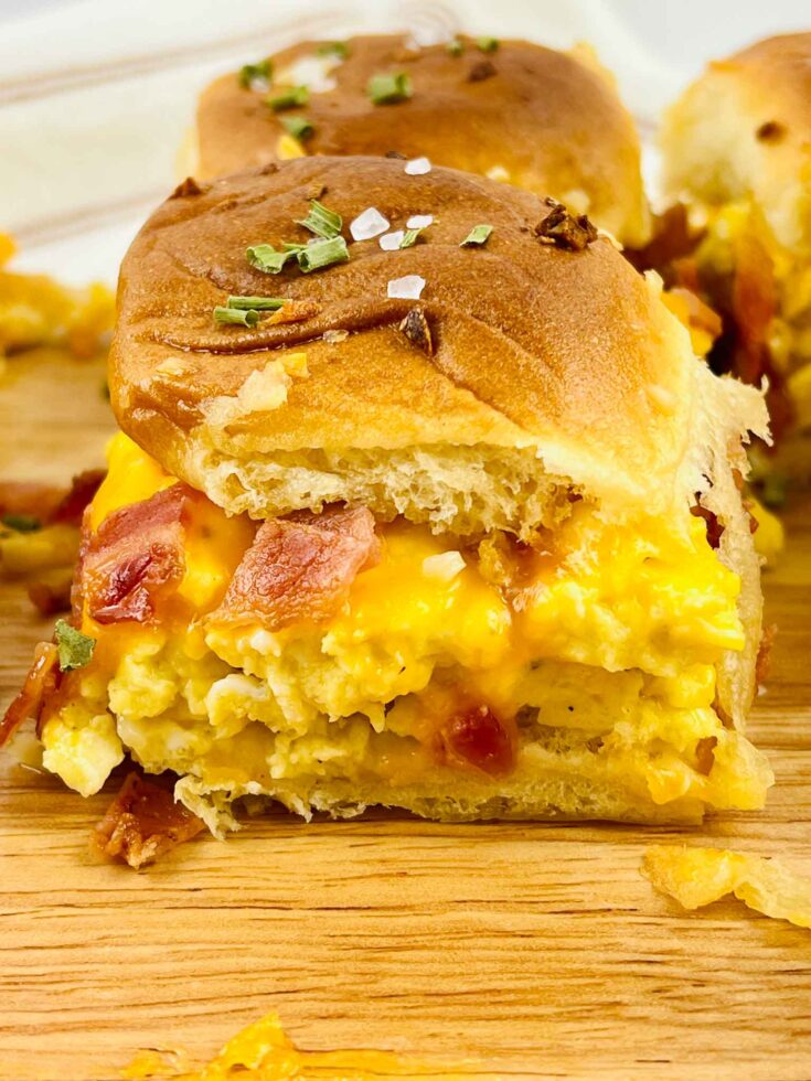 Easy Hawaiian Breakfast Sliders (Bacon Egg and Cheese)