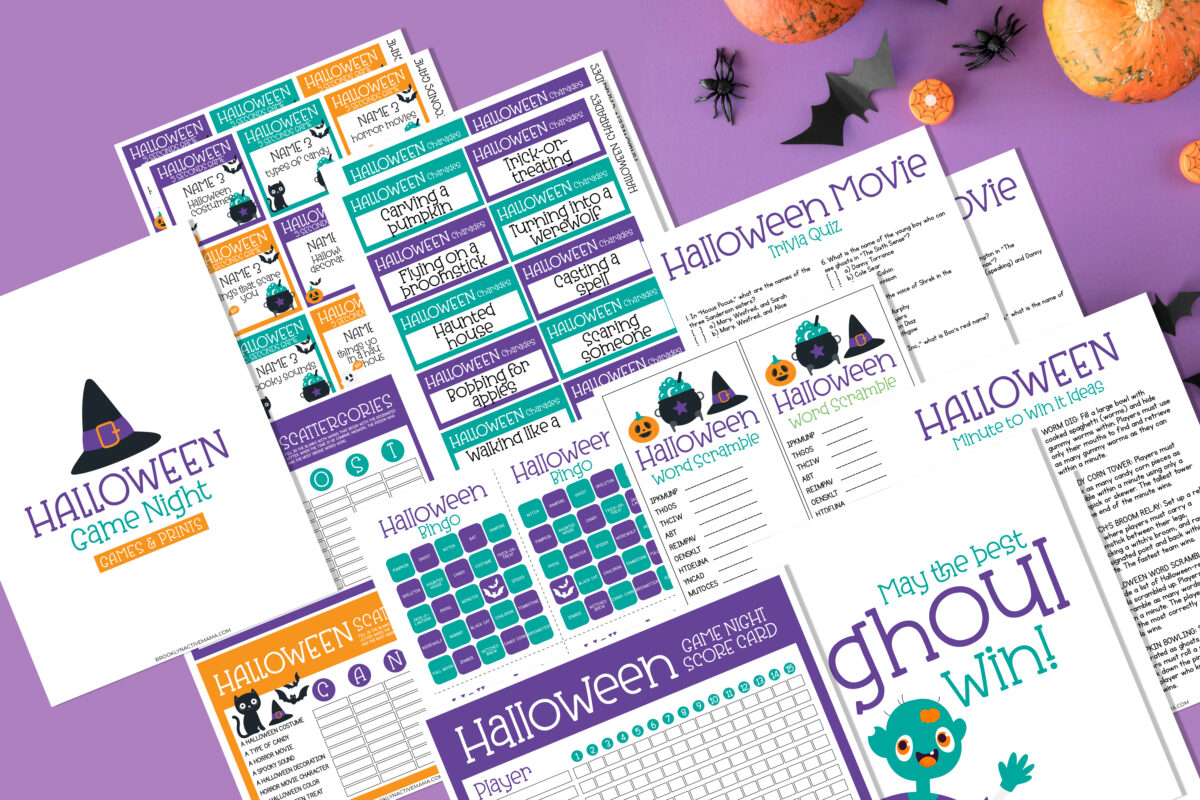 Halloween Game Night Free Printable Games