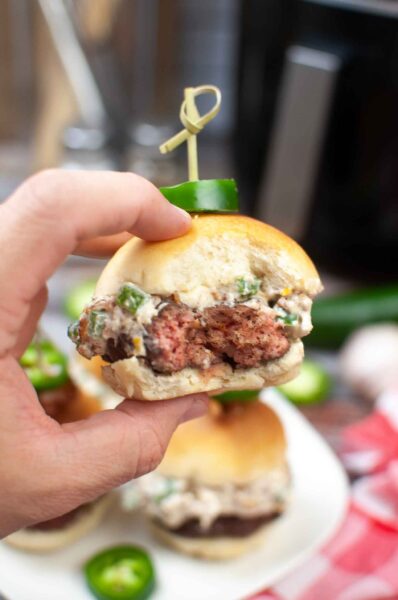 air fryer jalapeno sliders