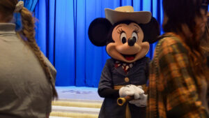 mini mouse on disney treasure ship