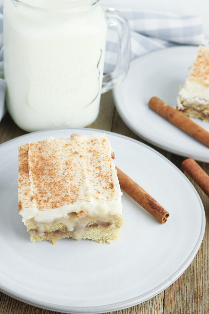 Cinnamon Roll Poke Cake