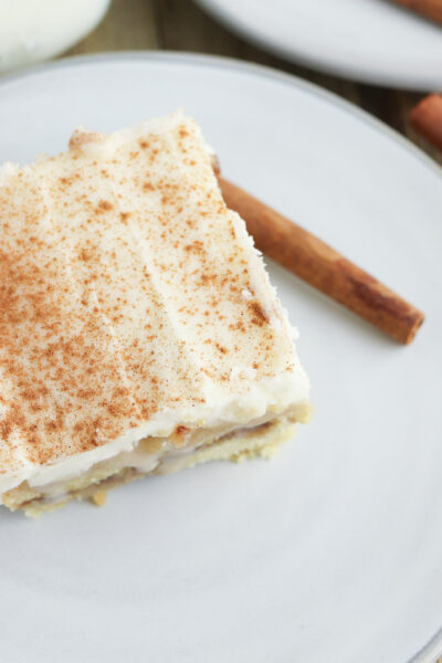 Cinnamon Roll Poke Cake