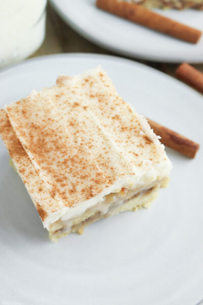 Cinnamon Roll Poke Cake