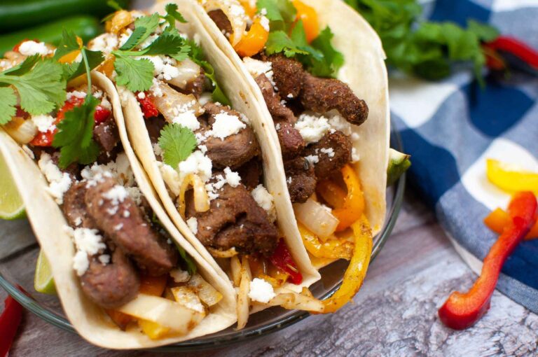 air fryer beef fajitas
