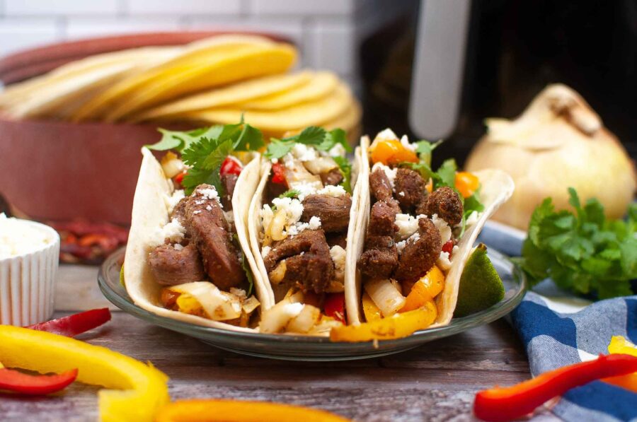 air fryer beef fajitas