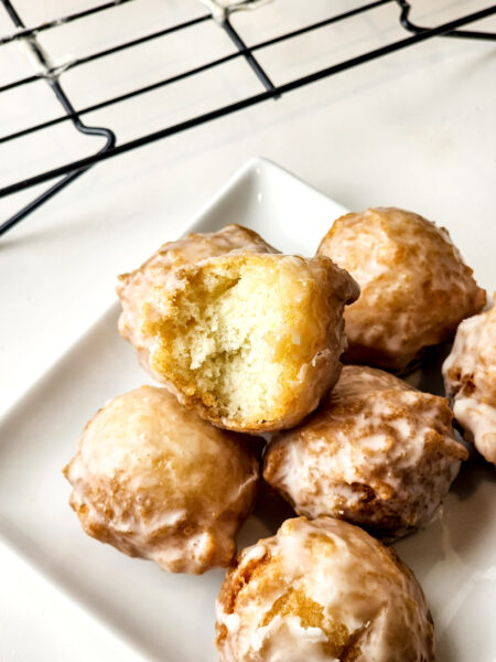 Homemade Dunkin Glazed Munchkins process