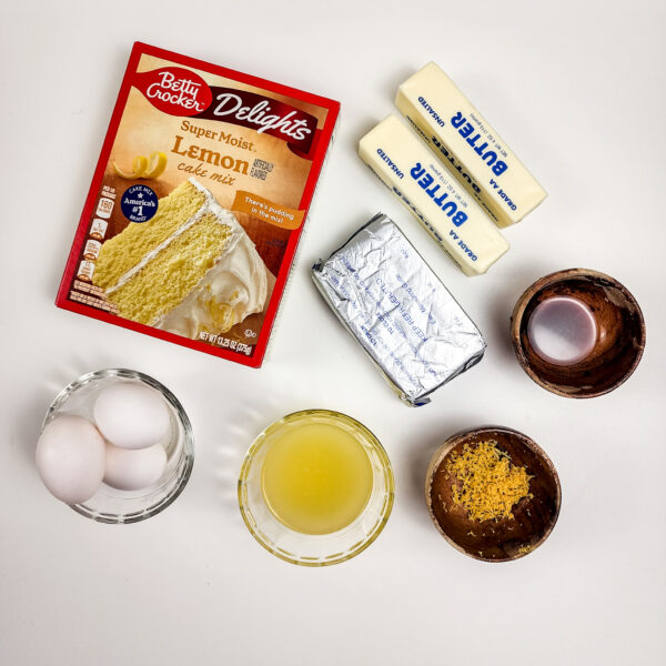 gooey lemon butter cake ingredients